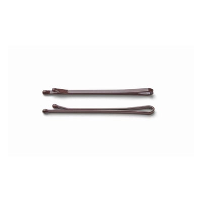 Haarklemmen glatt lackiert 55mm braun