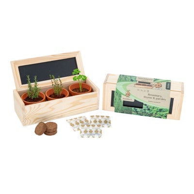 Holzkisten-Set Kräuter (7-teilig) Holzkisten-Set Kräuter (7-teilig)