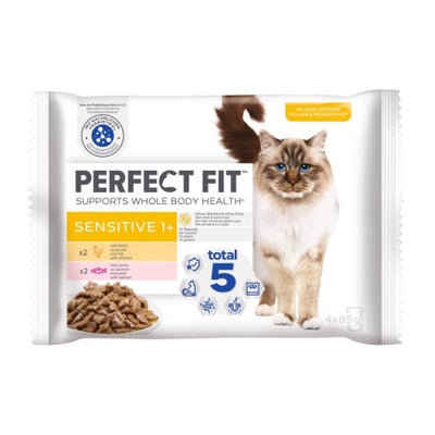 Sensitive Huhn ​& Lachs Nassfutter für Katzen 4 x 85 g