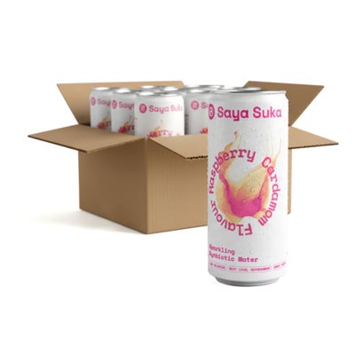 Synbiotic Sparkling Water, Raspberry & Cardamom 8 x 330 ml