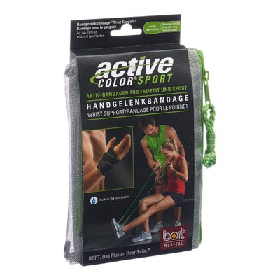 ActiveColor sport bandage poignet droit noir/vert