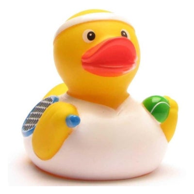 Badeente Tennisspieler