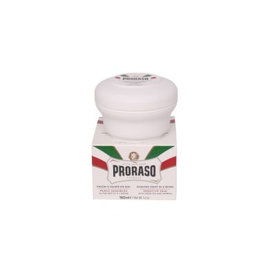 White Line Shaving Soap Jar Sensitive Green Tea