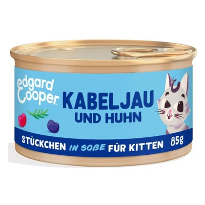 Nassfutter für Kitten, MSC-Kabeljau & Huhn mit Blaubeeren in Sauce 18 x 85 g Nassfutter für Kitten, MSC-Kabeljau & Huhn mit Blaubeeren in Sauce 18 x 85 g