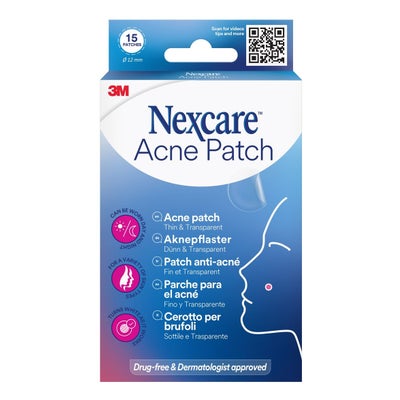 patch anti-acné 1x15x12mm fin et transparent