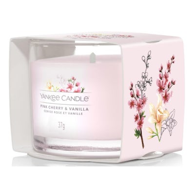 Bûche votive fourrée Pink Cherry & Vanilla