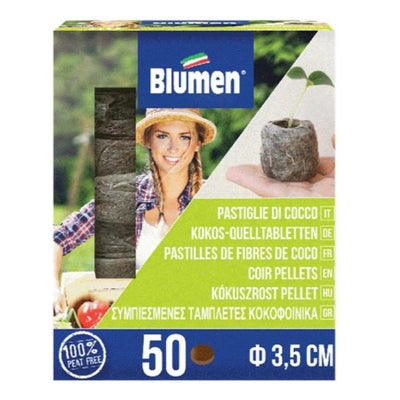Comprimés de coco gonflants avec filet Comprimés de coco gonflants avec filet
