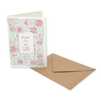 Postkarte aus Samenpapier Baby Girl Postkarte aus Samenpapier Baby Girl