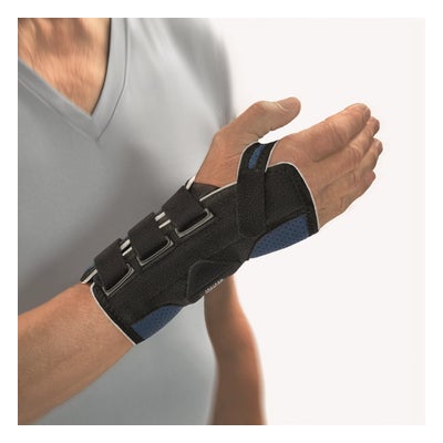 Generation orthèse de poignet L droite bleu