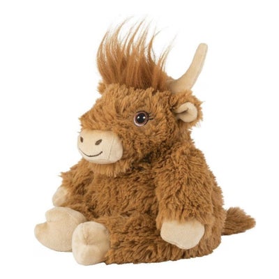 peluche réchauffante vache highland