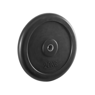 Hantelscheibe gummiert 30 mm schwarz 20 kg