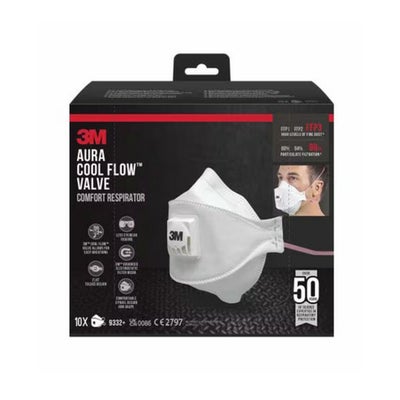 Aura masque antipoussière FFP3 avec valve 9332+