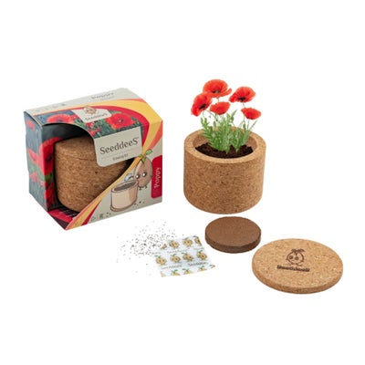 Korktopf-Set Mohnblume (3-teilig) Korktopf-Set Mohnblume (3-teilig)